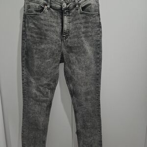 H&M High-Rise Gray Washed Women's Jeans